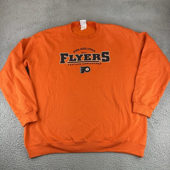 Majestic Other - Philadelphia Flyers Pullover Sweatshirt XL Spell Out Graphic Hockey Mens Vtg NHL